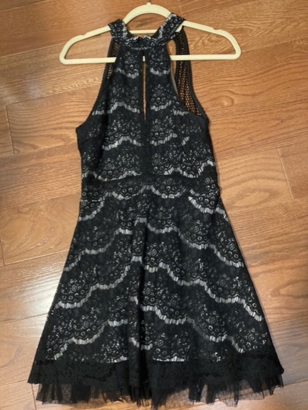 Love Fire Black Mini Party Dress